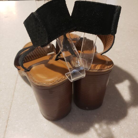 Franco Sarto Sandals Delores Women's 9M Black Suede A47 - Picture 3 of 8